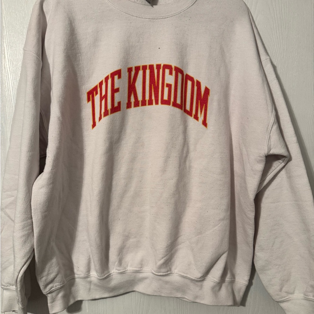 The Kingdom - KC Chiefs White Gildan Crewneck Sweatshirt